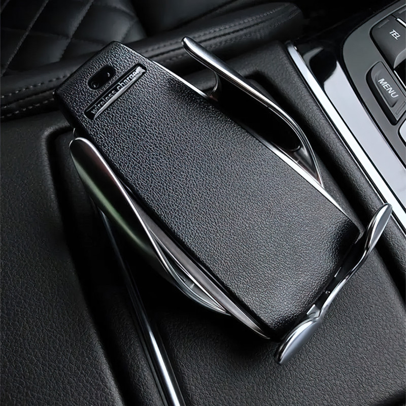 Автомобильный держатель для смартфона SmartSensor Pro S5 с беспроводной зарядкой, 10 Вт, от 4 до 6.5 дюйма фото - 9