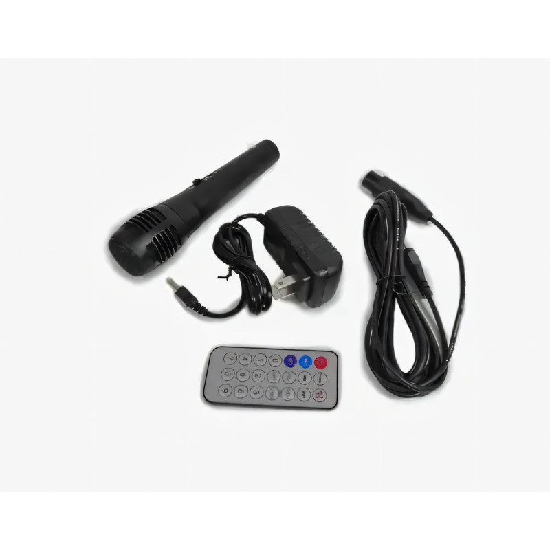 Портативна колонка Kimiso QS-1203, Bluetooth-колонка 12inch з мікрофоном і світломузкою, TF-карта, USB, FM фото - 6