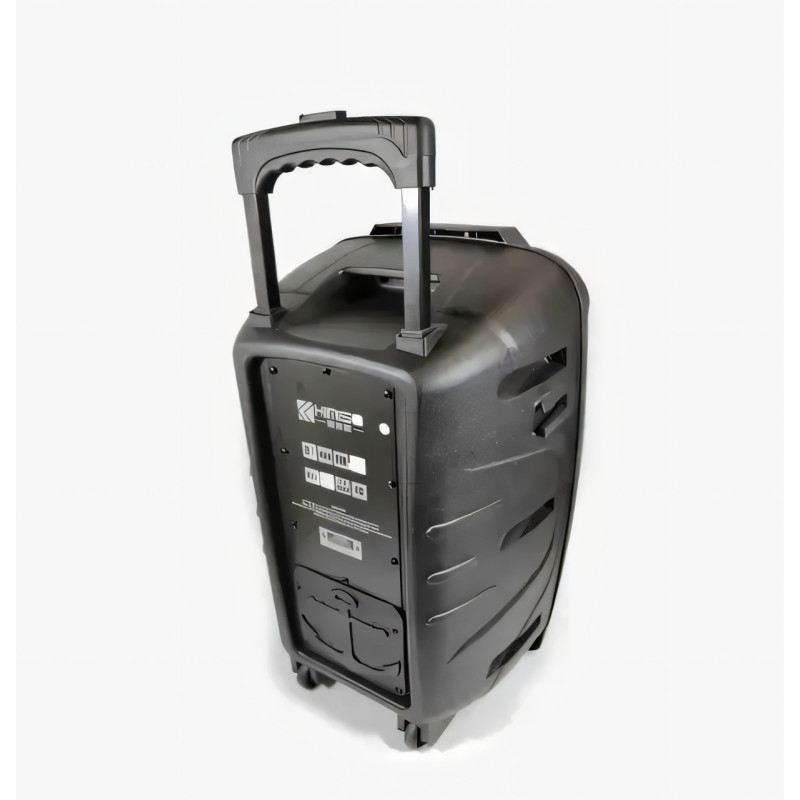 Портативна колонка Kimiso QS-1203, Bluetooth-колонка 12inch з мікрофоном і світломузкою, TF-карта, USB, FM фото - 4