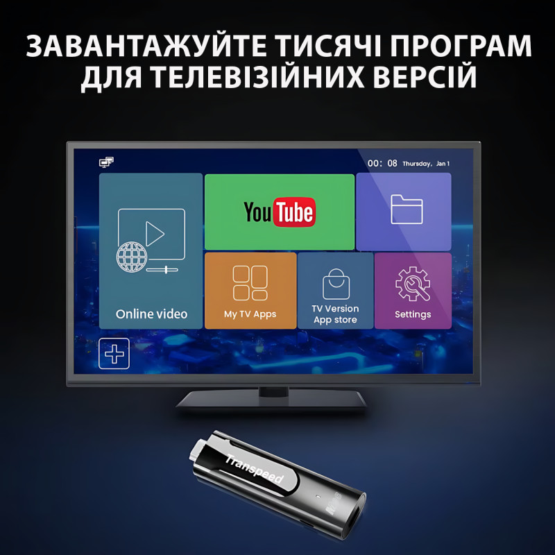 Смарт ТВ стик Transpeed M98 Y9, Amlogic S905Y4, 2/16ГБ, Android TV11, 4K HDR, BT пульт с голосовым управлением фото - 8