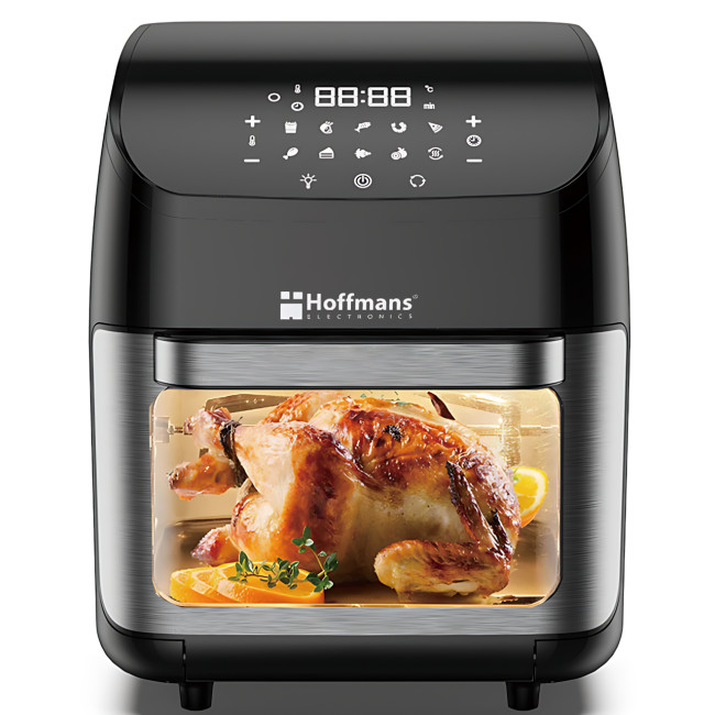 Аэрофритюрница Hoffmans HM-782, 15 л, 2400 Вт, с LED-дисплеем, конвекцией, грилем и запеканием, мультипечь