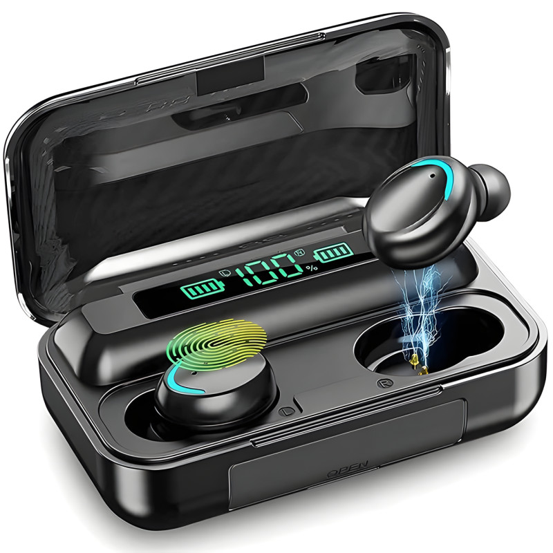 Бездротові навушники Bluetooth F9 TWS WIRELESS, 2000 mAh фото - 2