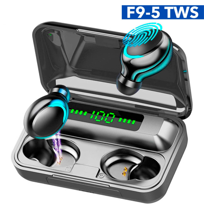 Бездротові навушники Bluetooth F9 TWS WIRELESS, 2000 mAh