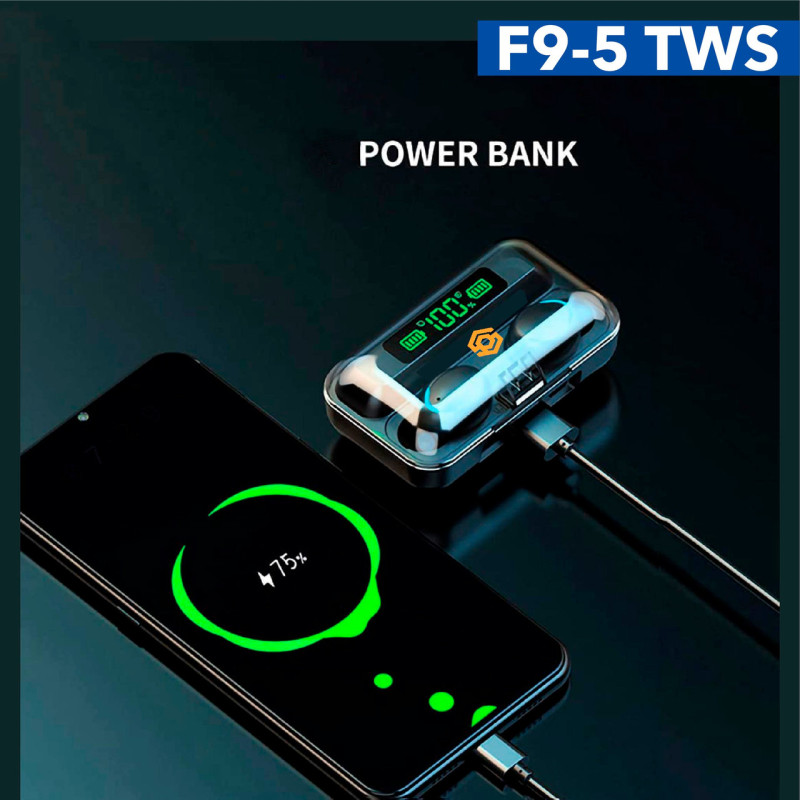 Бездротові навушники Bluetooth F9 TWS WIRELESS, 2000 mAh фото - 5