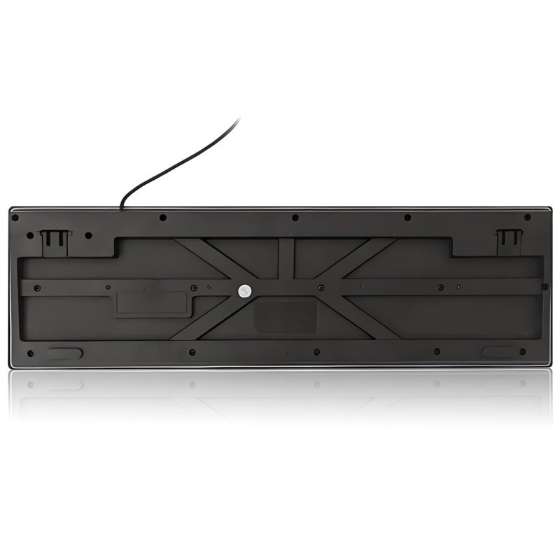 Клавиатура проводная профессиональная KR 6300 с подсветкой, USB, украинская + английская раскладка, 104 клавиши, усиленный кабель фото - 7