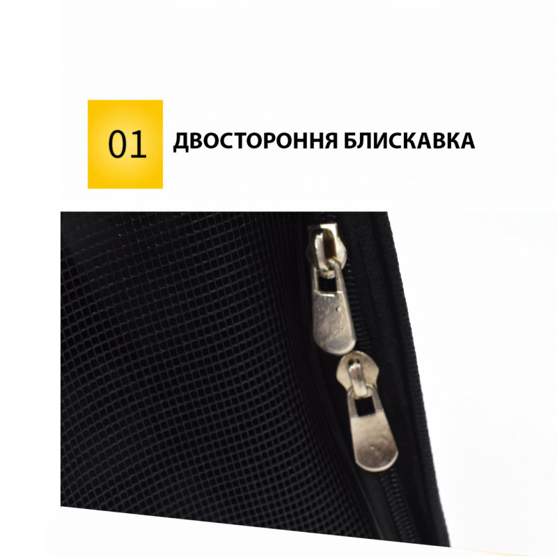 Сумка-переноска For Friends для собак і кішок до 5 кг, 36×22 см, на блискавці, з вентиляцією, візерунок сови фото - 5