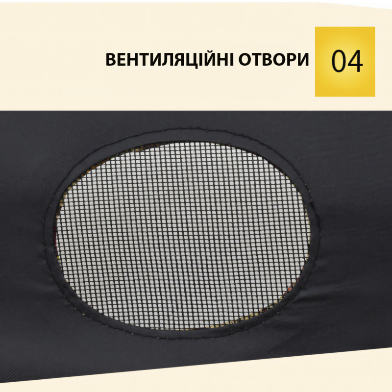 Сумка-переноска For Friends для собак і кішок до 5 кг, 36×22 см, на блискавці, з вентиляцією, візерунок сови фото - 8