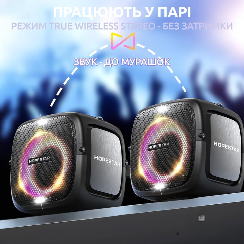 Беспроводная колонка Hopestar Party one, 80w Желтый фото - 4