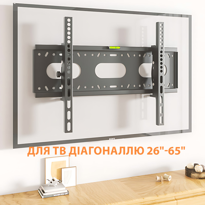 Настенное крепление для телевизора RF-46T, 26"-65", регулируемое, наклонное, VESA, металл фото - 4