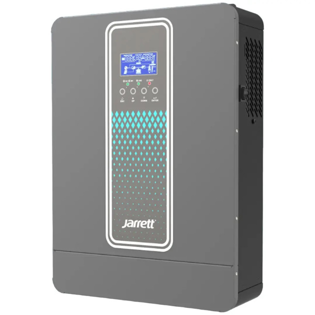 Гибридный инвертор Jarrett JARP-2.2KVA 12V, чистая синусоида 2200 Вт, 1 фаза, серый