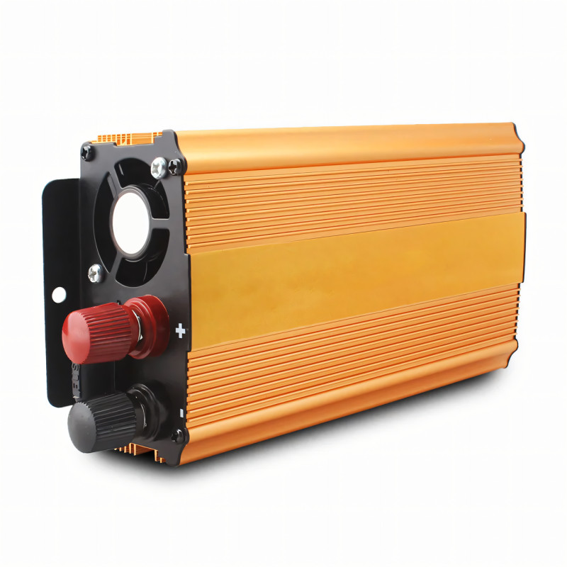 Преобразователь с вольтметром Power One Plus 12v220 1200w, автомобильный инвертор с 2-мя комплектами проводов фото - 4