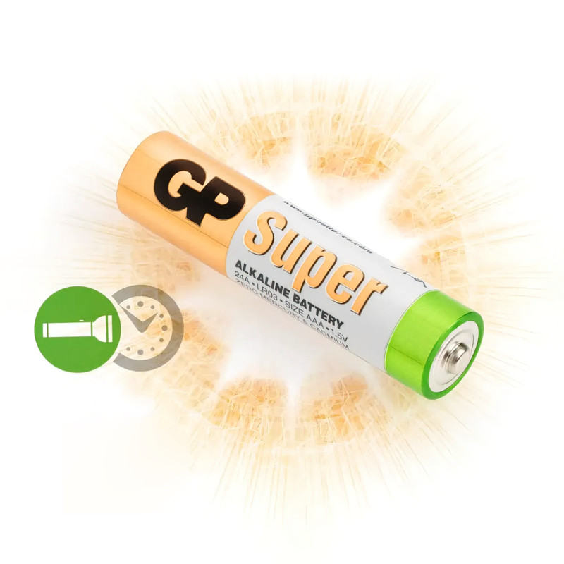 Батарейка мизинчиковая GP Super, ААА, 1.5 В, алкалиновая фото - 2