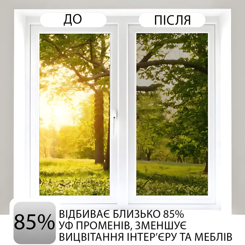 Дзеркальна сонцезахисна плівка MA442 для вікон 90×200 см із тришаровим захистом фото - 5