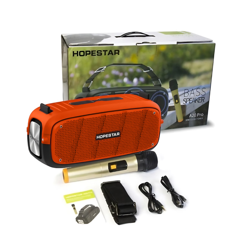 ​​​​​​​Портативная Bluetooth колонка Hopestar A20 PRO с микрофоном, Power Bank, влагозащитой IPX6, 55 Вт, АКБ фото - 10