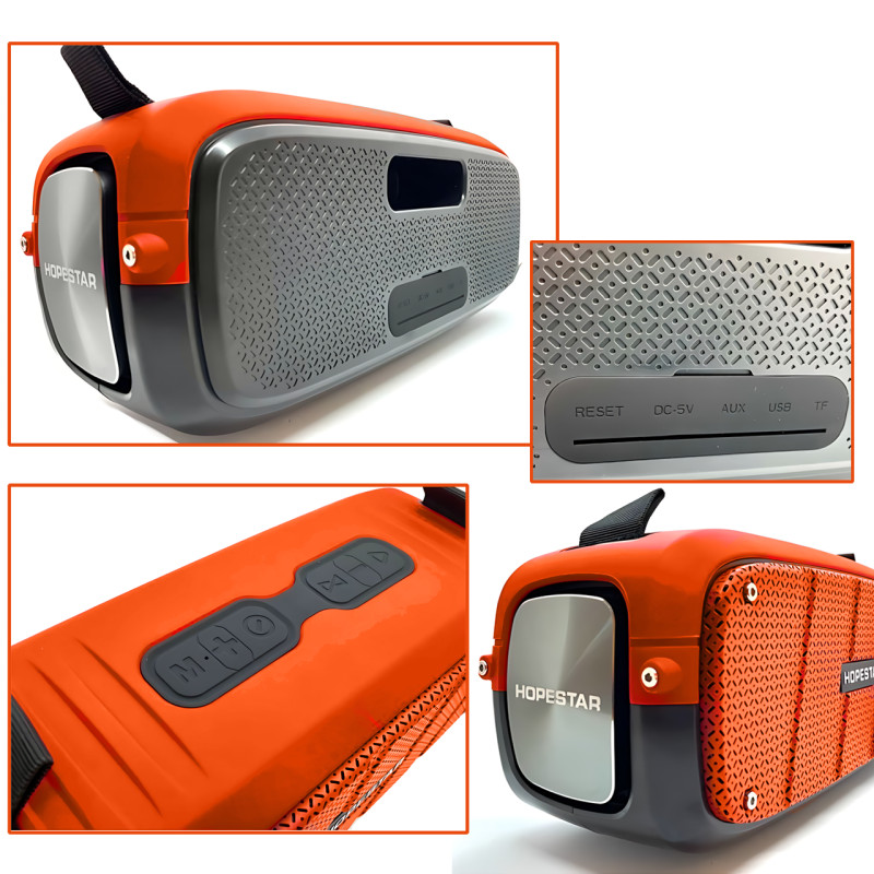 ​​​​​​​Портативная Bluetooth колонка Hopestar A20 PRO с микрофоном, Power Bank, влагозащитой IPX6, 55 Вт, АКБ фото - 5