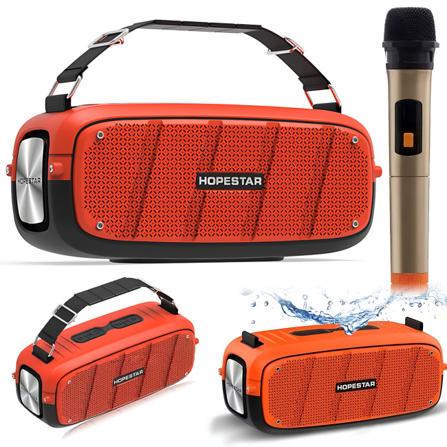 ​​​​​​​Портативная Bluetooth колонка Hopestar A20 PRO с микрофоном, Power Bank, влагозащитой IPX6, 55 Вт, АКБ