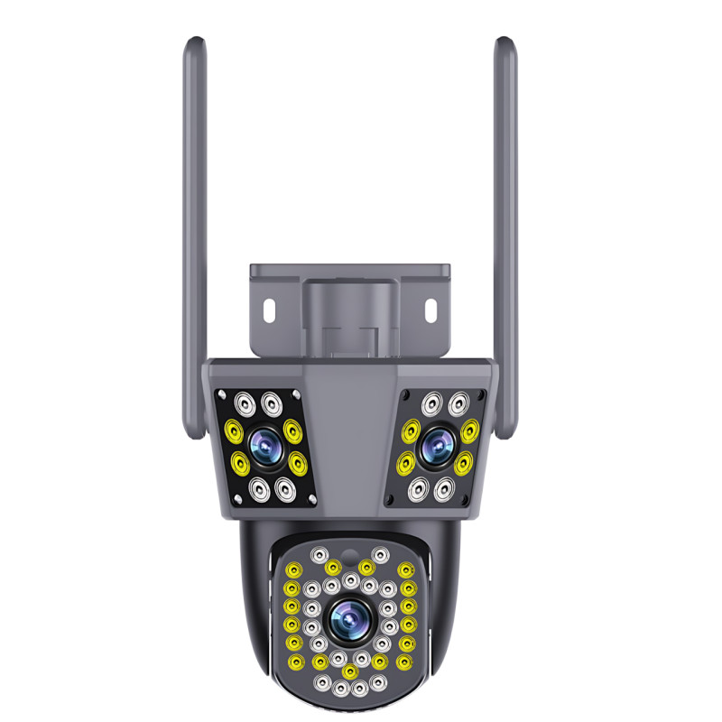 Уличная Wi-Fi камера видеонаблюдения 360°, 4MPx+4MPx+4MPx, 3 объектива, отслеживание движения, дуплекс фото - 2