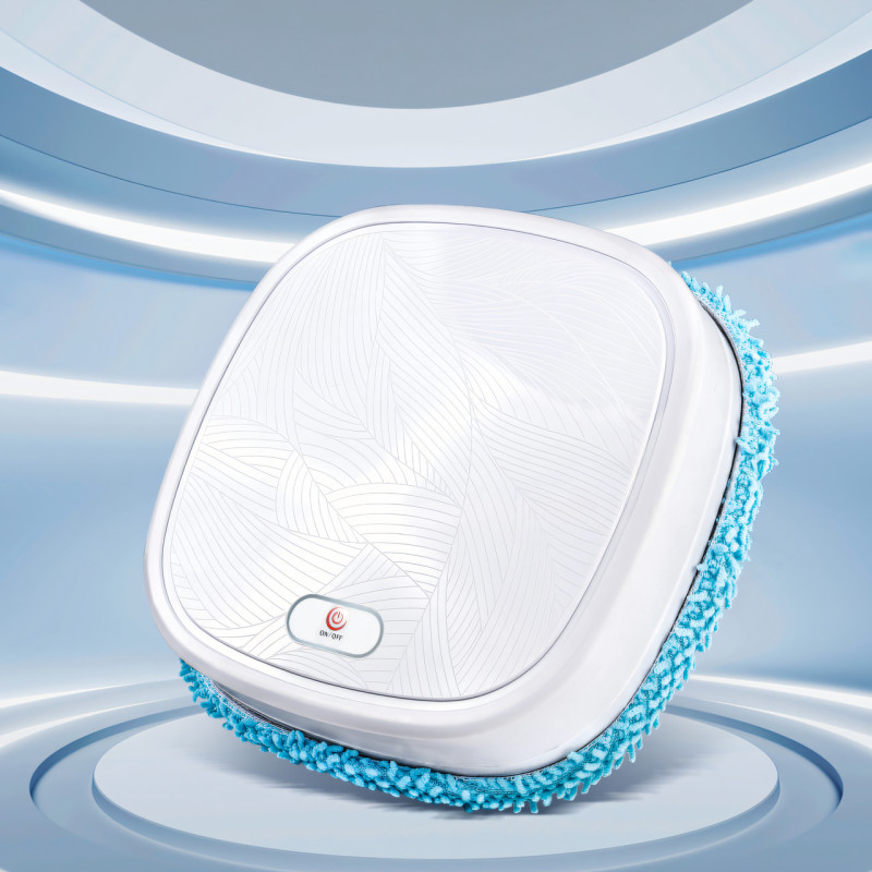 Мийний робот-пилосос INTELEGENT AUTOMATIC BRUSH MOPPER 619, імітація ручного миття підлоги, висота 6 см, білий фото - 6