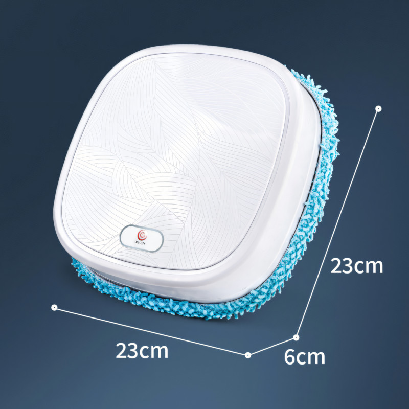 Мийний робот-пилосос INTELEGENT AUTOMATIC BRUSH MOPPER 619, імітація ручного миття підлоги, висота 6 см, білий фото - 7