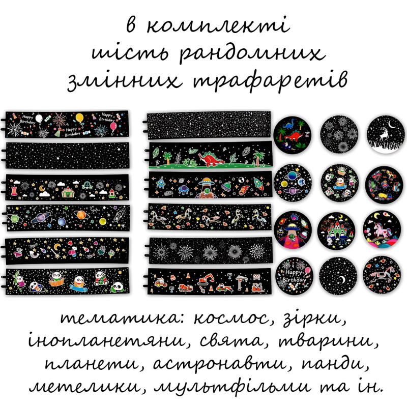 Проєктор-нічник музичний LED «Робот» Droid WH-E03, Bluetooth, 6 трафаретів, акумулятор 1200 мА·год, нічник-проєктор фото - 8