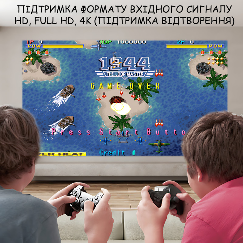 Игровой проектор-приставка Game Projector YXJ A3 Android 11, 2 беспроводных джойстика, 36 000 игр, Wi-Fi 6,  Bluetooth 5.4, HDMI фото - 8