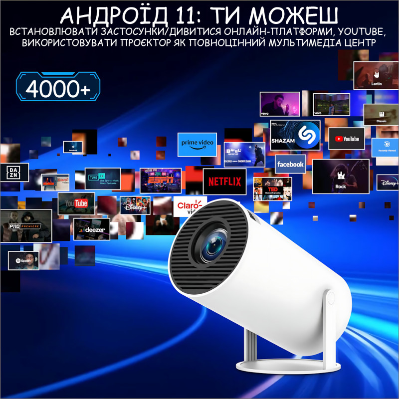 Игровой проектор-приставка Game Projector YXJ A3 Android 11, 2 беспроводных джойстика, 36 000 игр, Wi-Fi 6,  Bluetooth 5.4, HDMI фото - 9