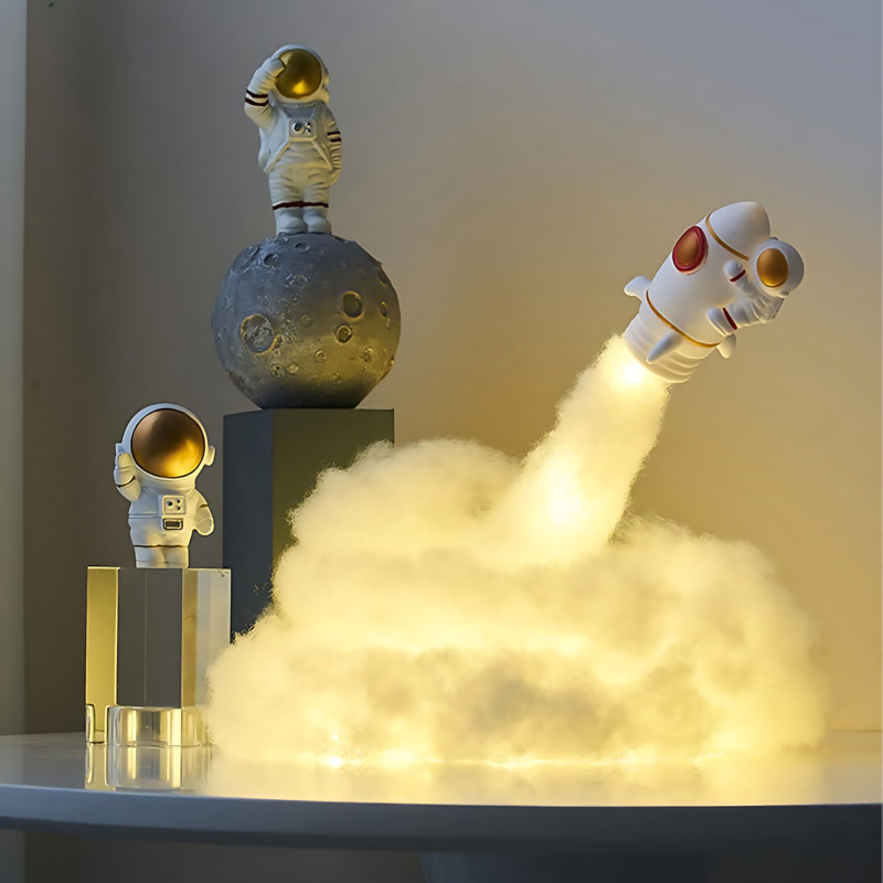 Ночник астронавт на ракете, Flying Astronaut, детский ночной светильник астронавт, набор "Собери сам" фото - 8
