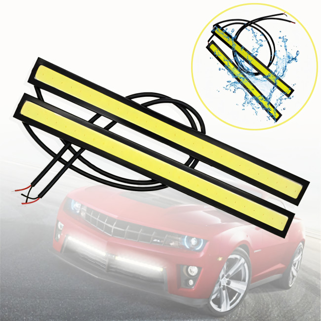 Денні ходові вогні DRL 17, діодні СІВ автомобільні вогні 2 шт 6 Вт, довжина 17 см, алюмінієвий корпус