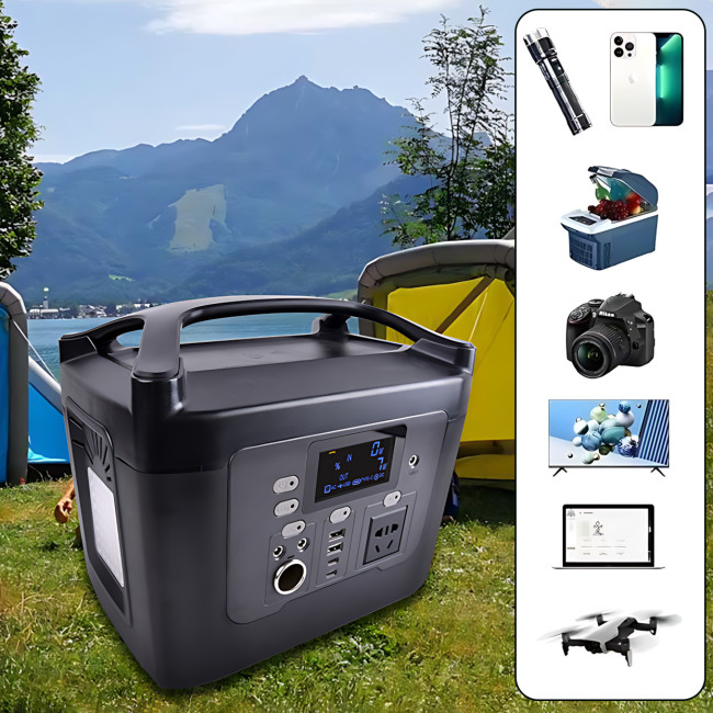 Зарядна станція UKC Sine 600W, 12 V 40 A, чиста синусоїда, 2 USB, 2 Type-C, розетки 220 В, бездротова зарядка