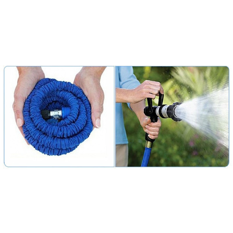 Компактный поливочный чудо шланг X-hose с водораспылителем 30 м, 8 режимов фото - 5