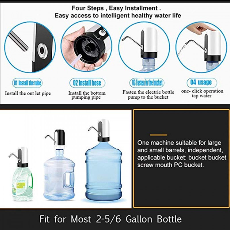 Помпа для воды сенсорная Water dispenser pump Pro, электрическая, аккумуляторная фото - 5