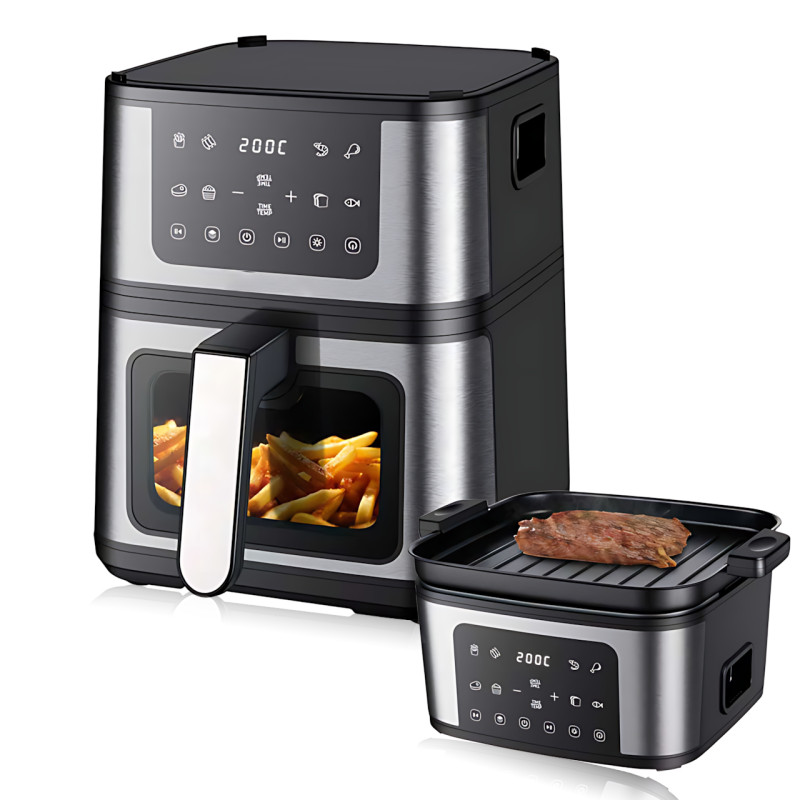 Аерогриль фритюрниця DOMOTEC MS-3225, 7 л, 3500 Вт, 2 нагрівальні елементи, Air Fryer без оливи, механічне керування фото - 2