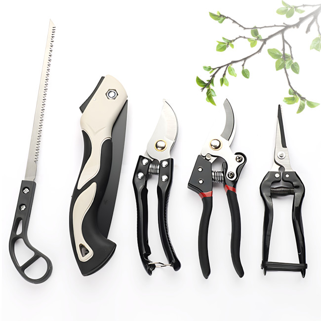 Набор садовых инструментов 5 в 1 Garden Set SK-5 &mdash; секатор большой и малый, ножницы для цветов, садовая пилка, ножовка
