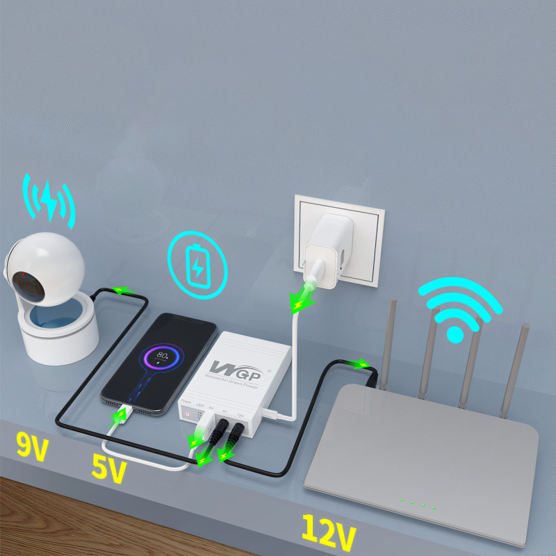 Джерело безперебійного живлення для роутера UPS WGP MiniUPS DC, повербанк для роутера 12V/9V/5V фото - 7