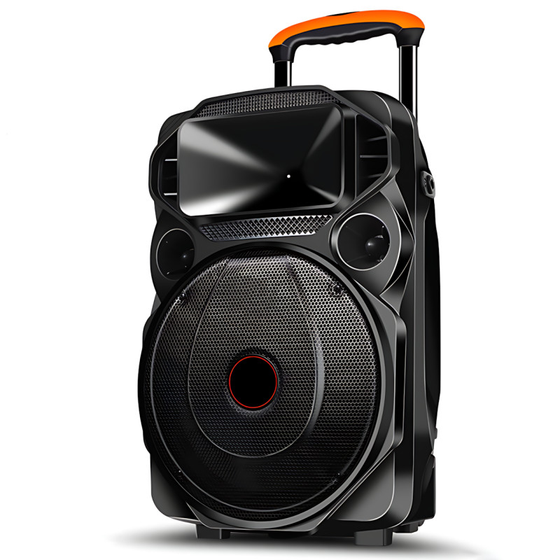 Акустична система Su-Kam SU 612, 200 Вт, 12"+3", Bluetooth, USB/SD, FM, 2 радіомікрофони, акумулятор, запис MP3, ECHO/DELAY фото - 2