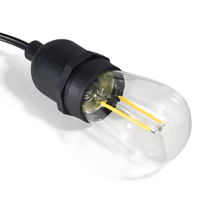 Світлодіодна вулична гірлянда в стилі ретро-лампочок SFK-12, 5 м, 10 LED, работа от 220V фото - 3