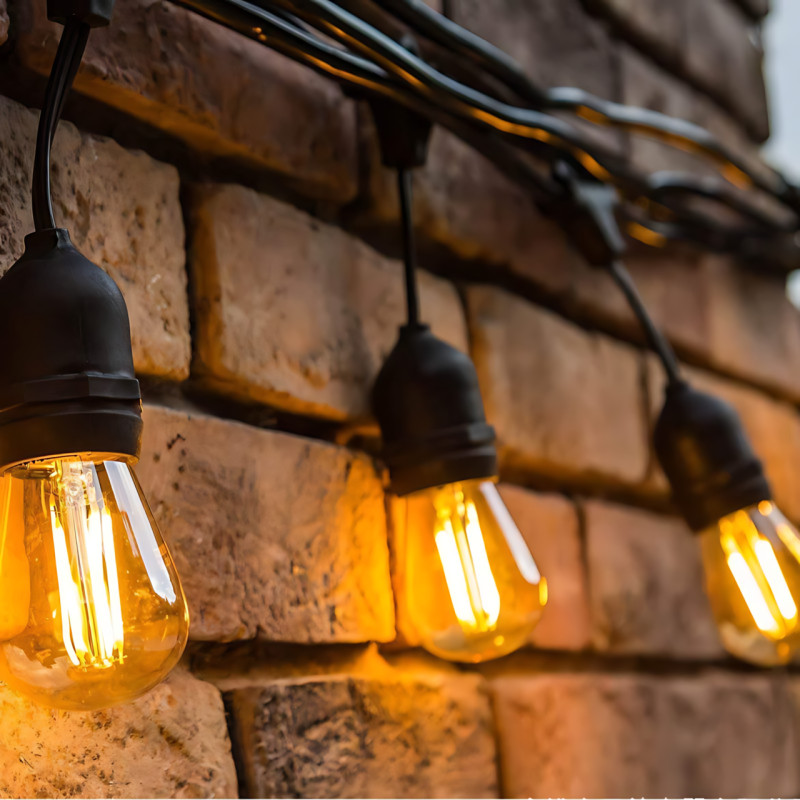 Світлодіодна вулична гірлянда в стилі ретро-лампочок SFK-12, 5 м, 10 LED, работа от 220V фото - 7