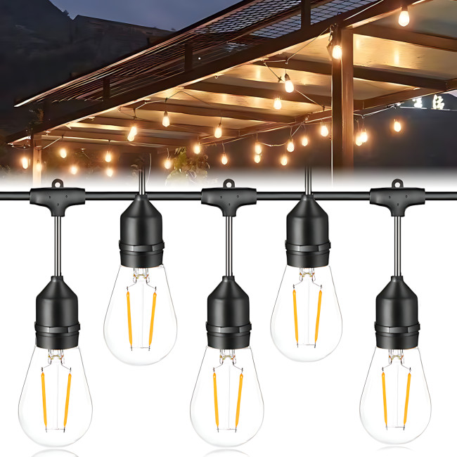 Світлодіодна вулична гірлянда в стилі ретро-лампочок SFK-12, 5 м, 10 LED, работа от 220V