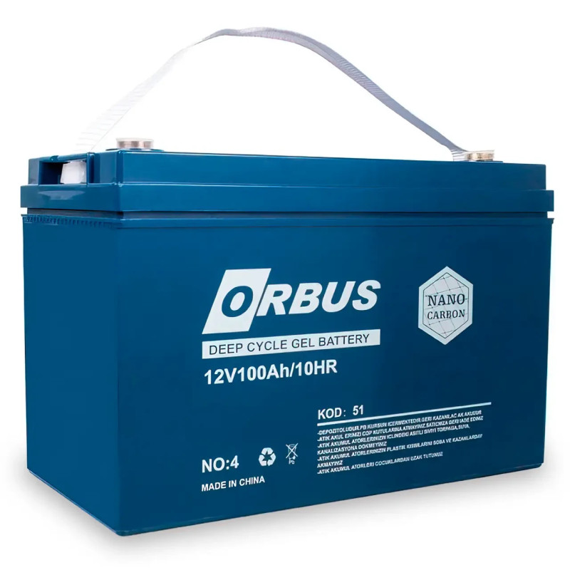 Гелевий акумулятор Orbus CG12100 GEL на 100 А/год, 12 В для аварійного освітлення, для ДБЖ фото - 3