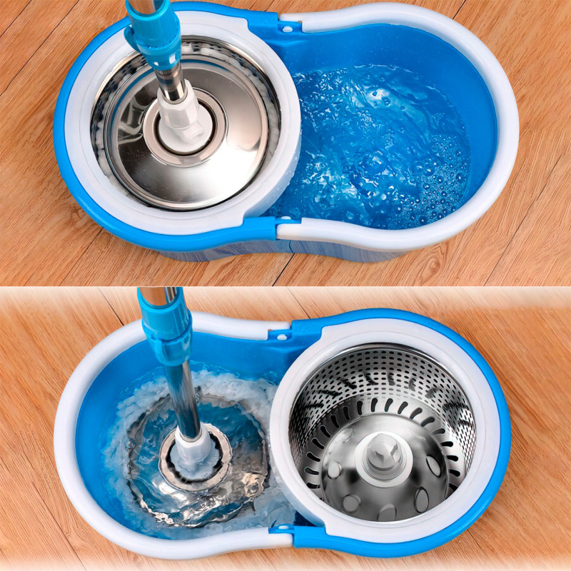 Швабра з відром Spin MOP 360 з турбо-віджимом, телескопічна ручка, різні кольори фото - 4