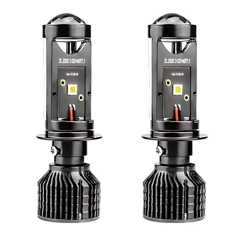 Світлодіодні автомобільні лампи Y10 H4, авто LED-лампа 70W, діаметр лінзи 25 мм, біле світло 6000 к, 9-16 В фото - 3
