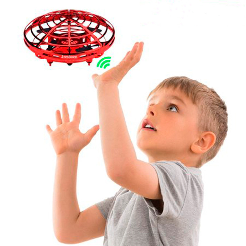 Дитячий дрон міні квадрокоптер UFO Hand pro LED Y1102, інтерактивний індукційний фото - 3