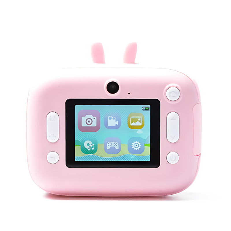 Фотоапарат миттєвого друку Print Camera MA458 — 1080 dpi, термодрук 57×30 мм, USB, Bluetooth, блакитний Рожевий фото - 2
