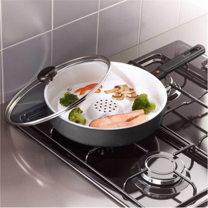Универсальная сковорода Dry Cooker Kaitint Excellent, 26 см, черная фото - 3
