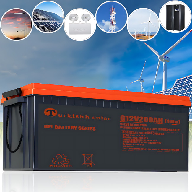 Акумулятор гелевий 6-GEL-200, АКБ SOLAR GEL BATTERY для сонячної панелі (12V200AH/10HR)