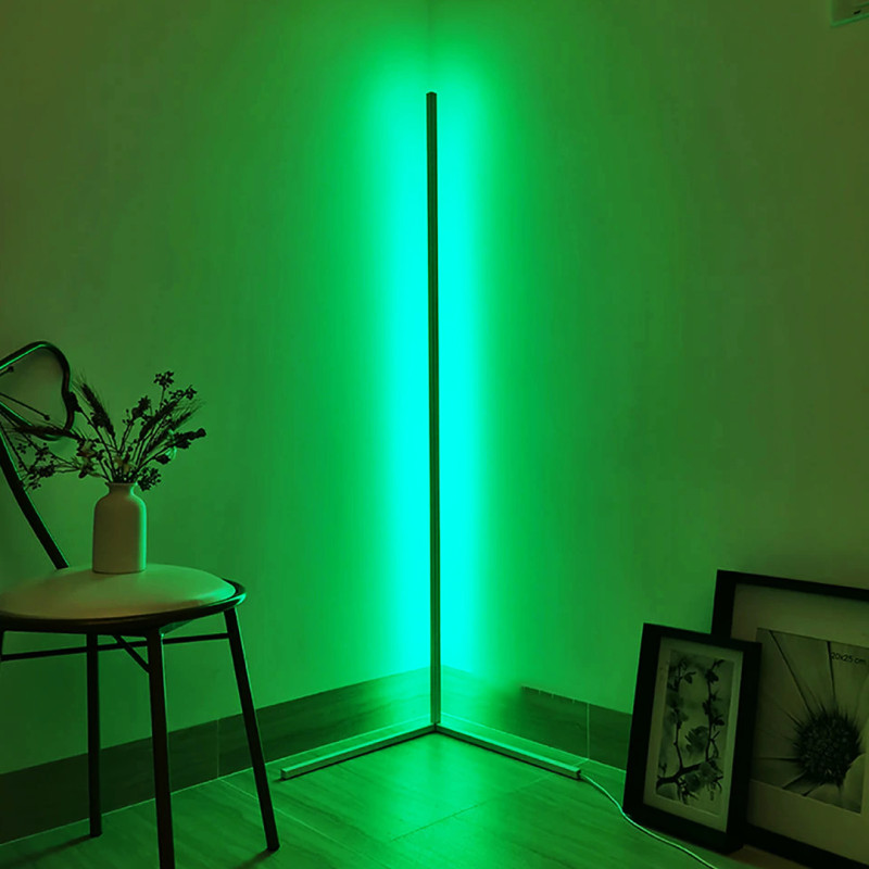 Угловой напольный RGB светодиодный LED торшер лампа с пультом управления 330+ световых эффектов фото - 3