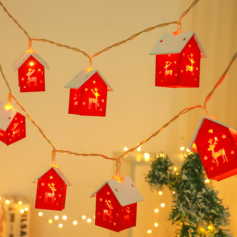 Праздничная гирлянда «Домики» MA755 декоративная, теплый белый свет, USB, 20 LED, 3 метра фото - 6
