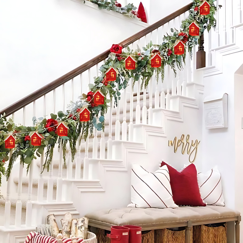 Праздничная гирлянда «Домики» MA755 декоративная, теплый белый свет, USB, 20 LED, 3 метра фото - 10