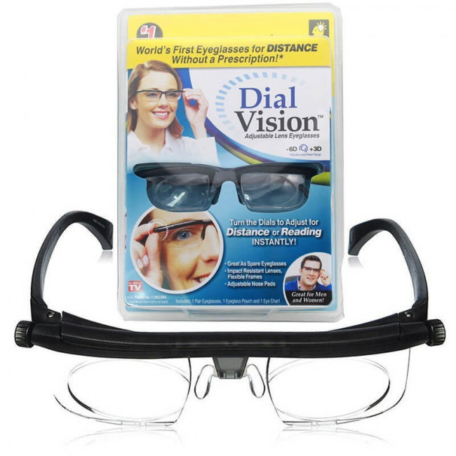 Очки для зрения с регулировкой линз Dial Vision универсальные / Регулируемые очки Диал Визион
