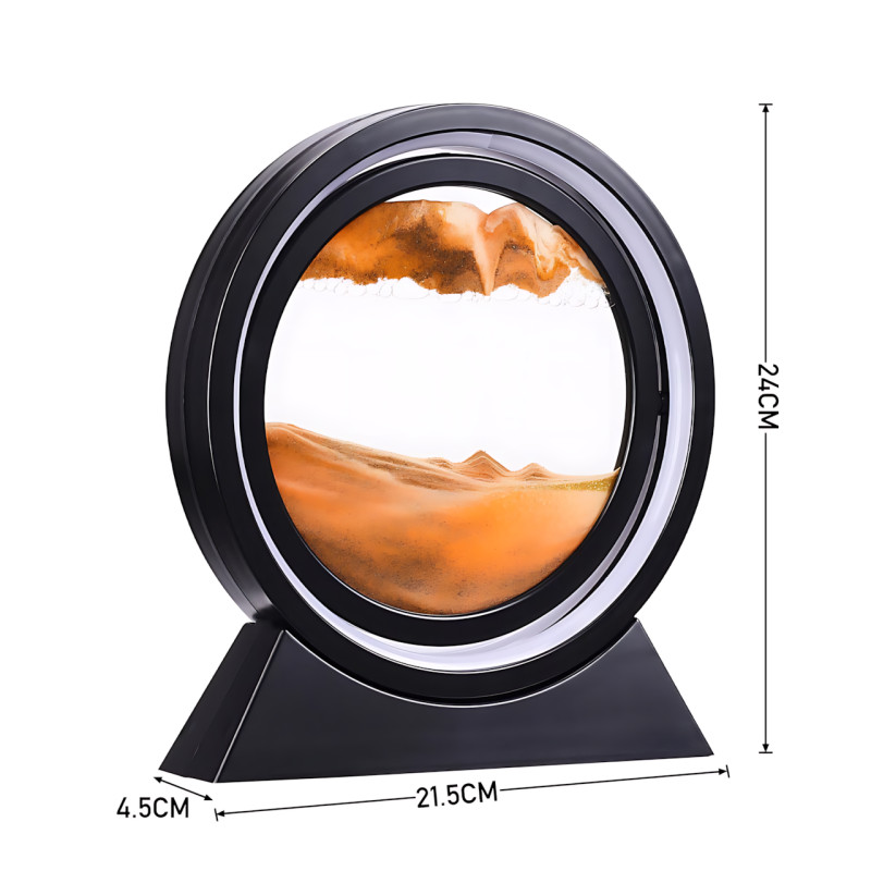 3D светодиодная настольная лампа-картина Bedee &laquo;Движущийся песок&raquo;, 360&deg;, LED ночник, USB/2AA, стекло, 24 см фото - 9